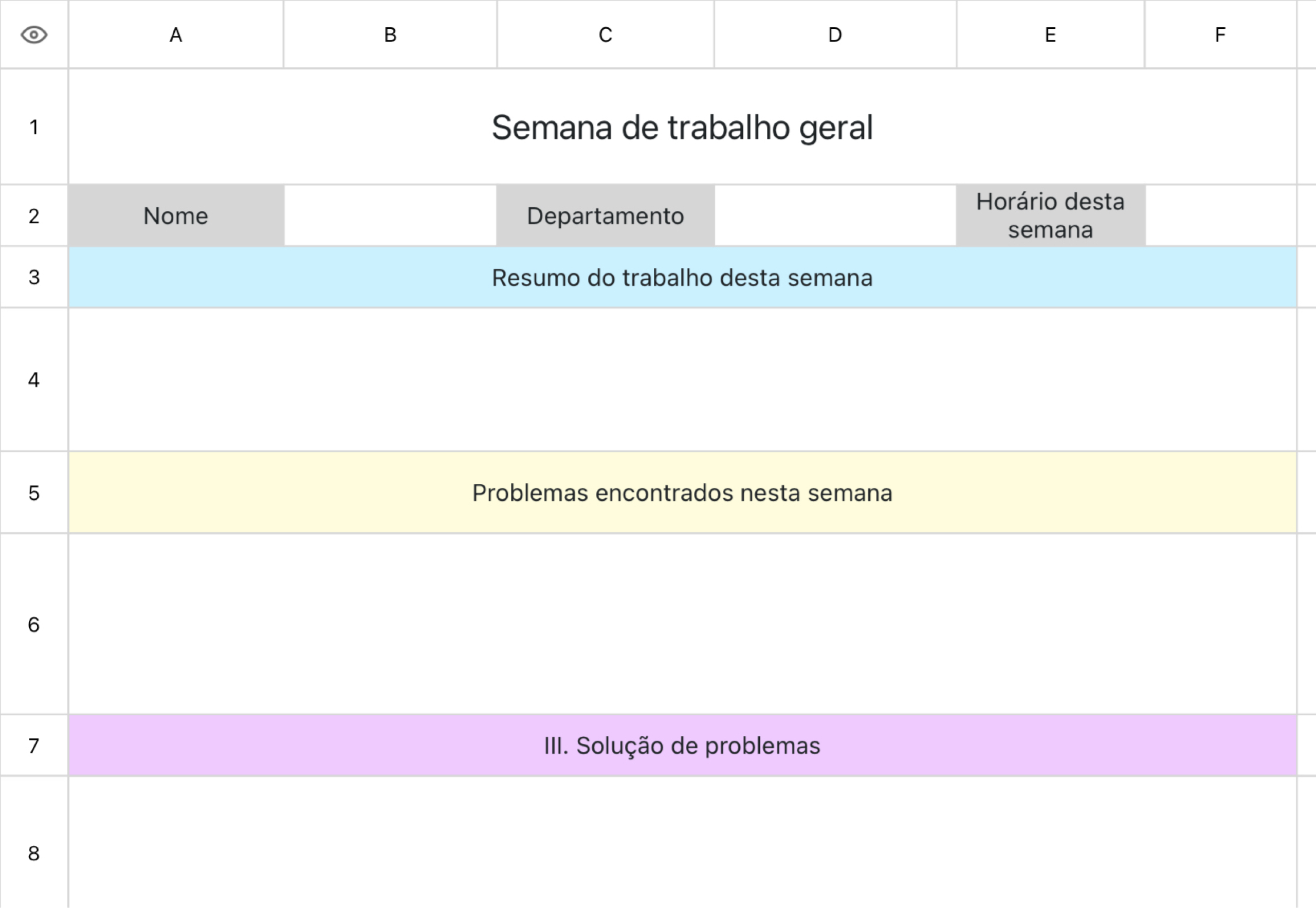 Semana de trabalho geral